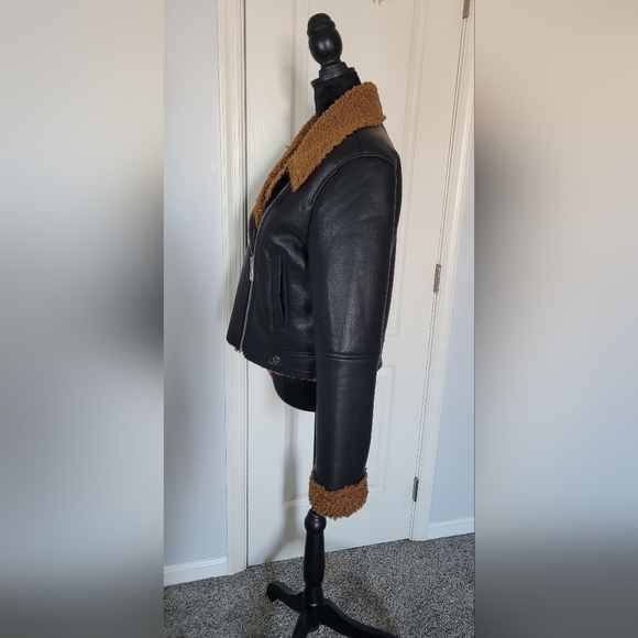 REBECCA MINKOFF Faux Shearling Moto Jacket. Sz S. MSRP $298 NWT - Picture 11 of 15
